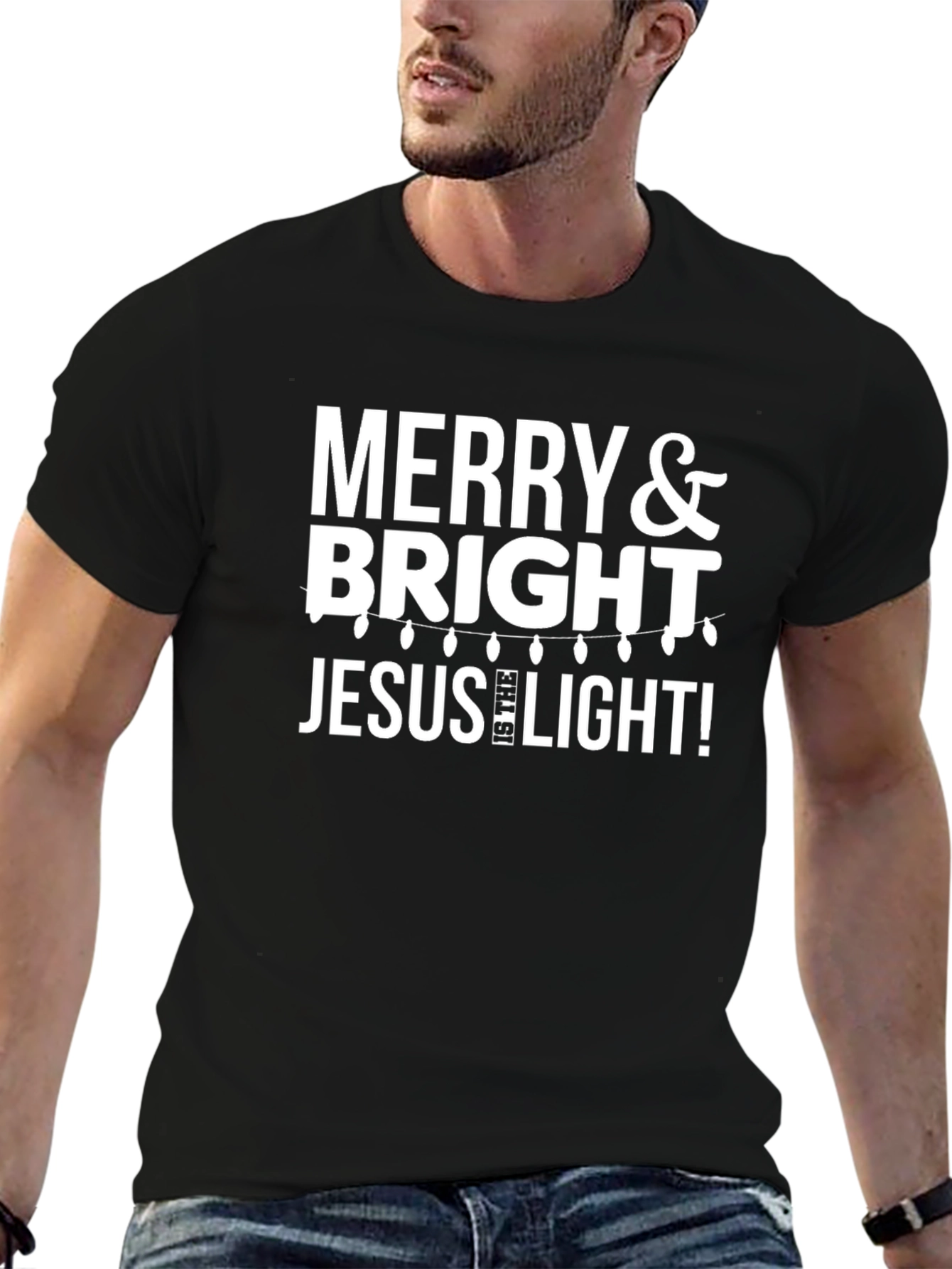 Merry & Bright Jesus is the Light Graphic Tee