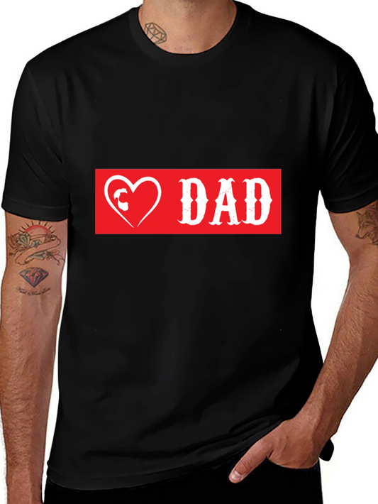 Love Dad Graphic T-Shirt - Black