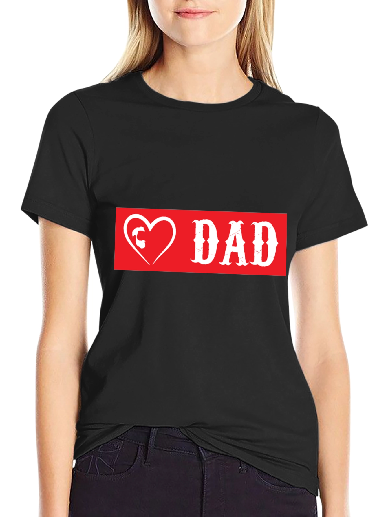 Love Dad Graphic T-Shirt - Black