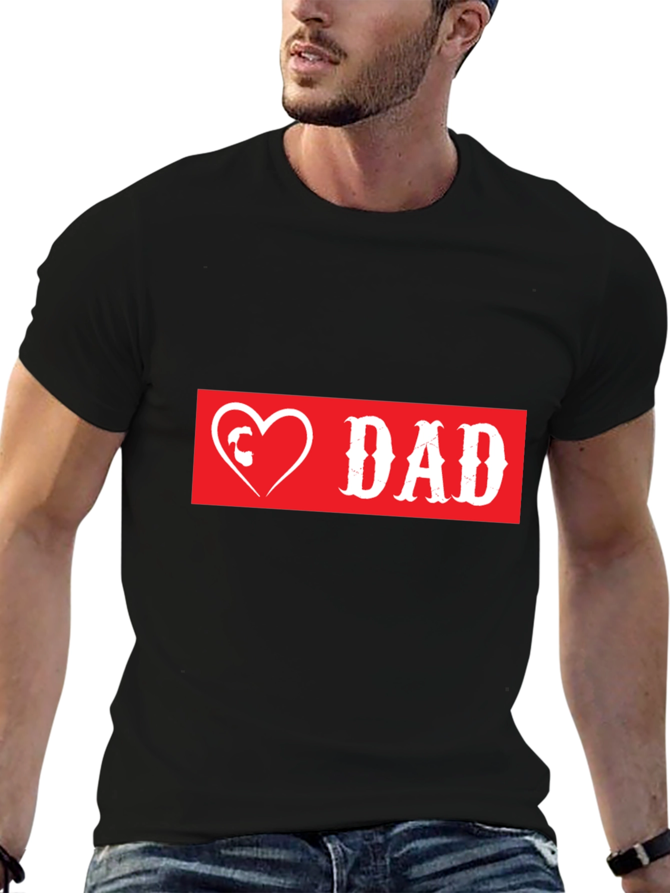 Love Dad Graphic T-Shirt - Black