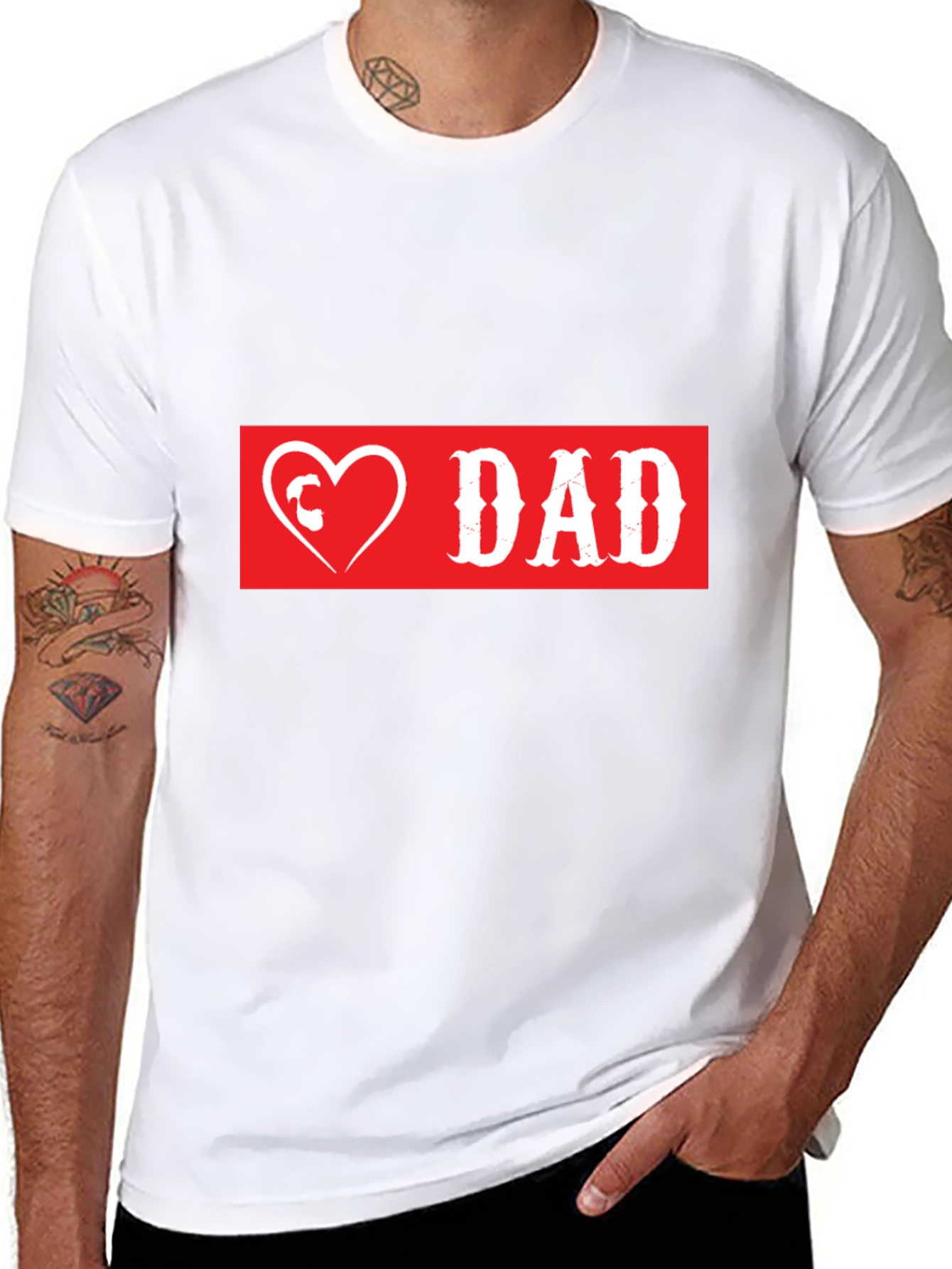 Love Dad Graphic T-Shirt - Black