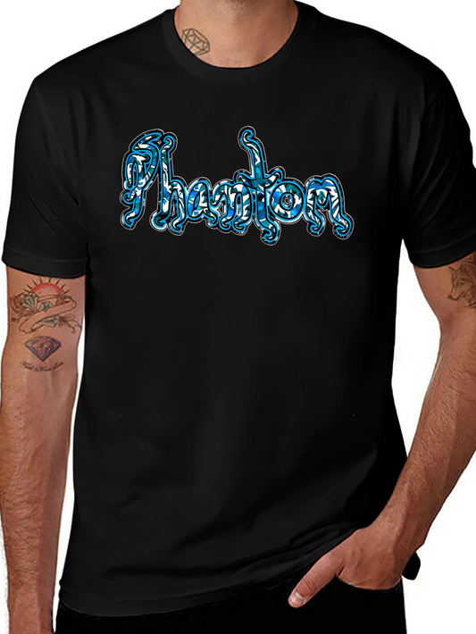 Phantom Word Art Black T-Shirt