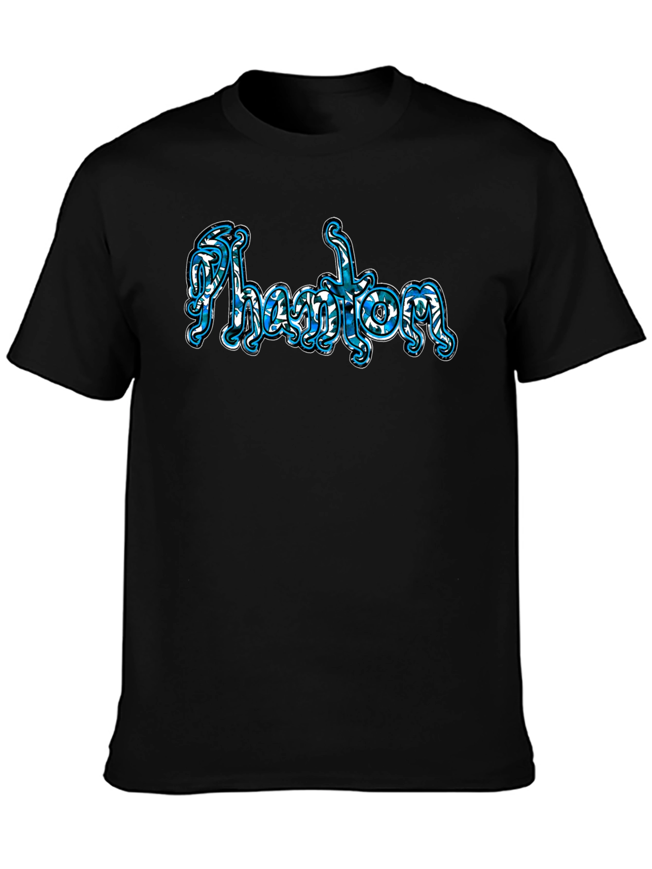 Phantom Word Art Black T-Shirt