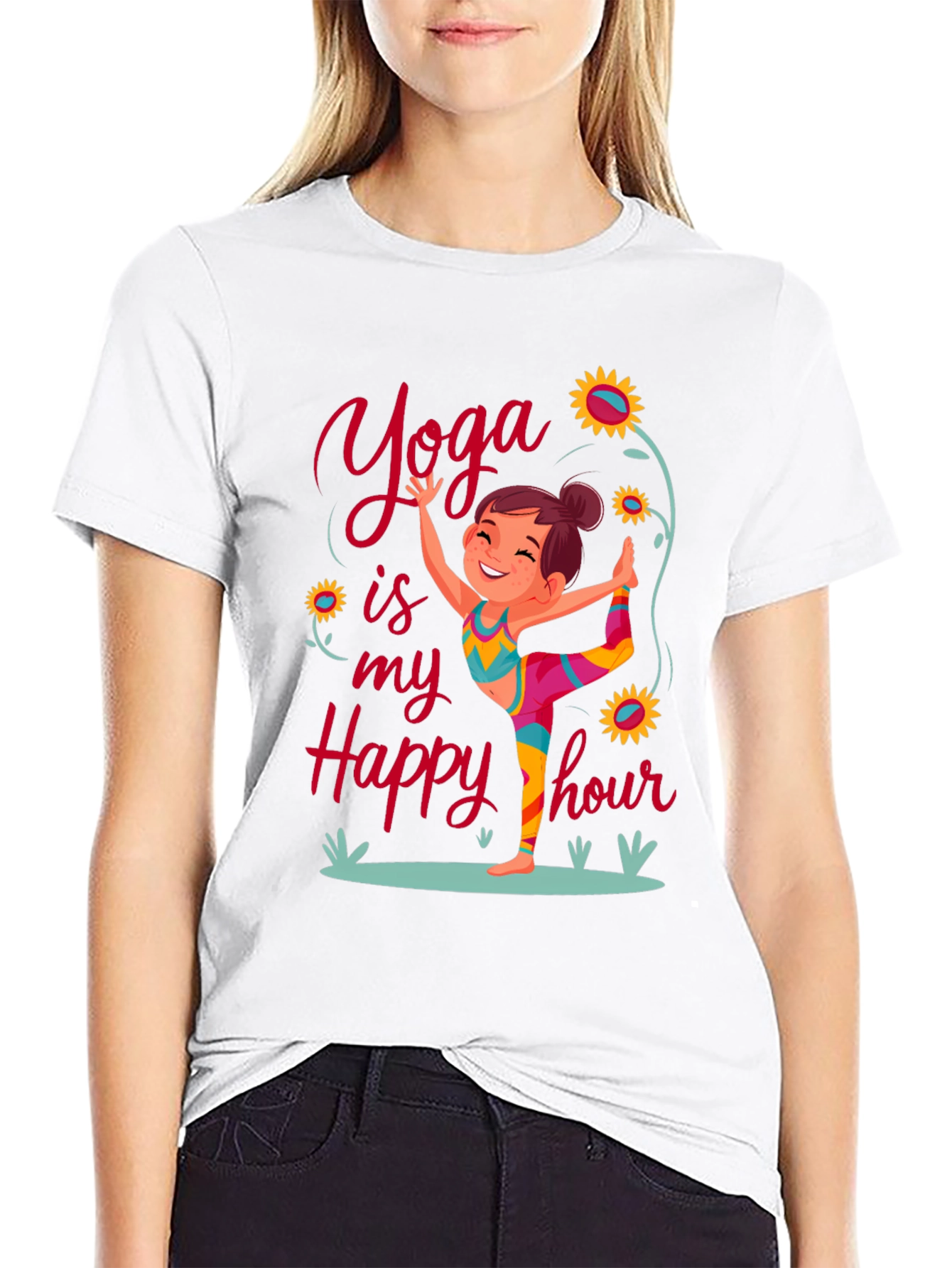 Yoga Happy Hour Graphic Tee