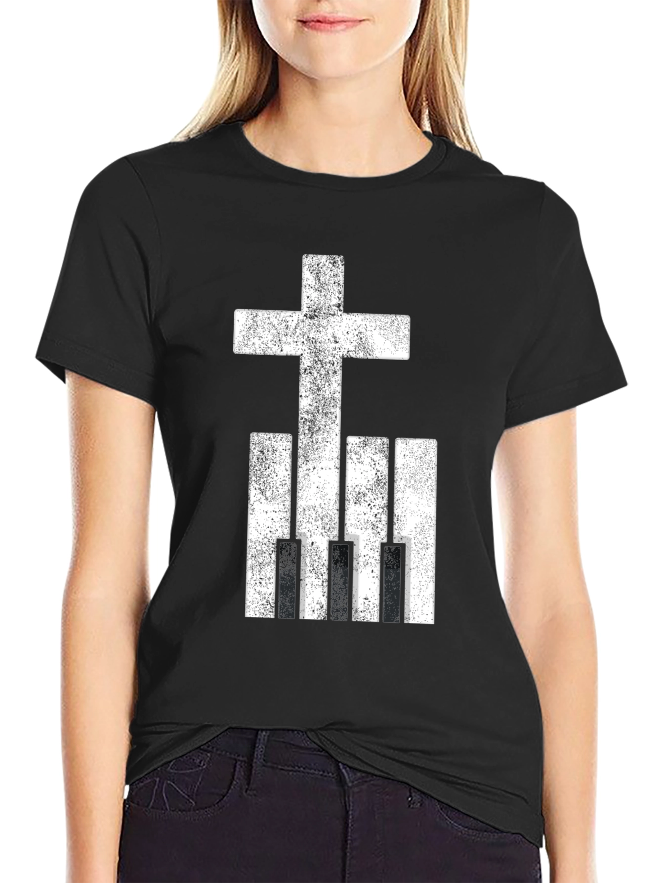 Cross & Keys Piano Shirt - Christian Music Apparel