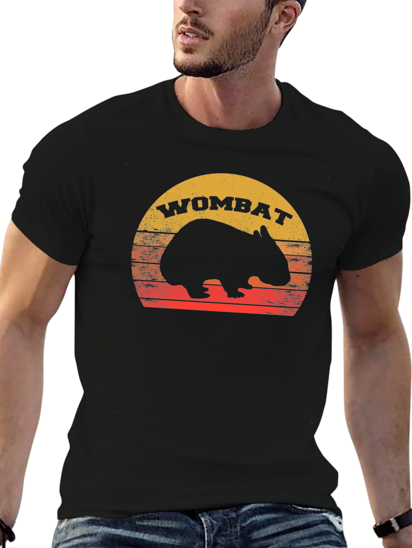 Retro Wombat Sunset T-Shirt