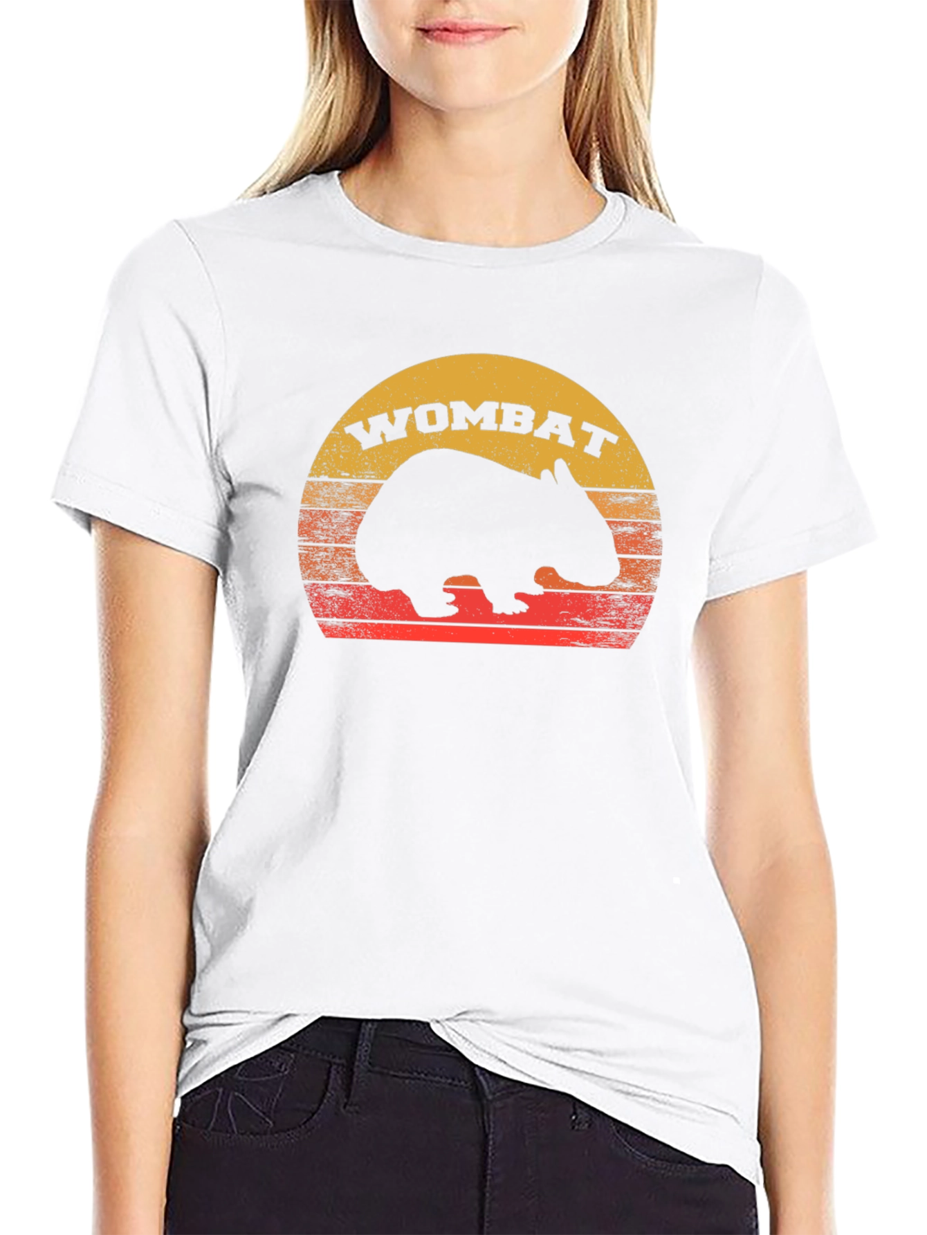 Retro Wombat Sunset T-Shirt