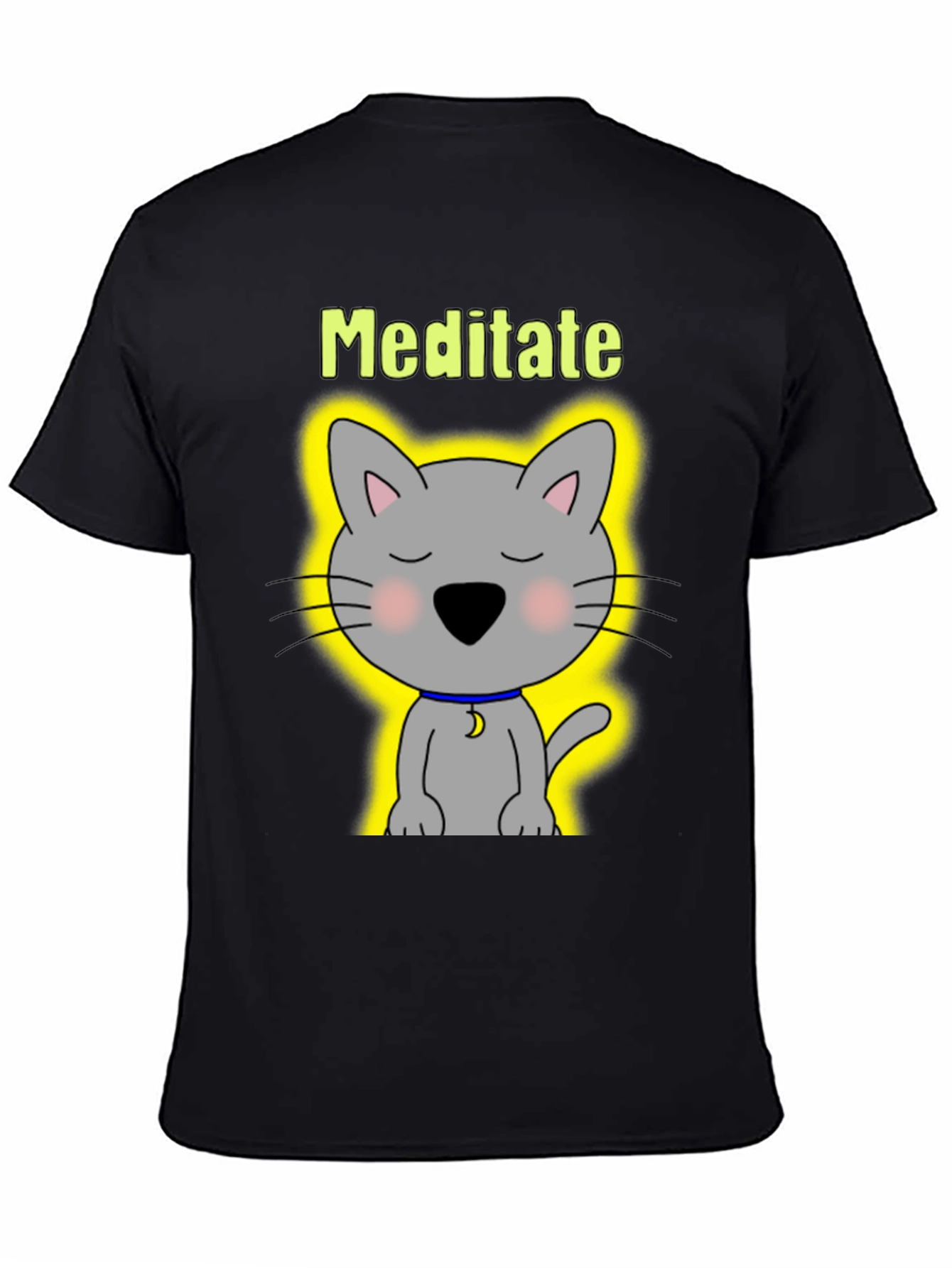 Meditate Cat T-Shirt - Zen Kitten Tee