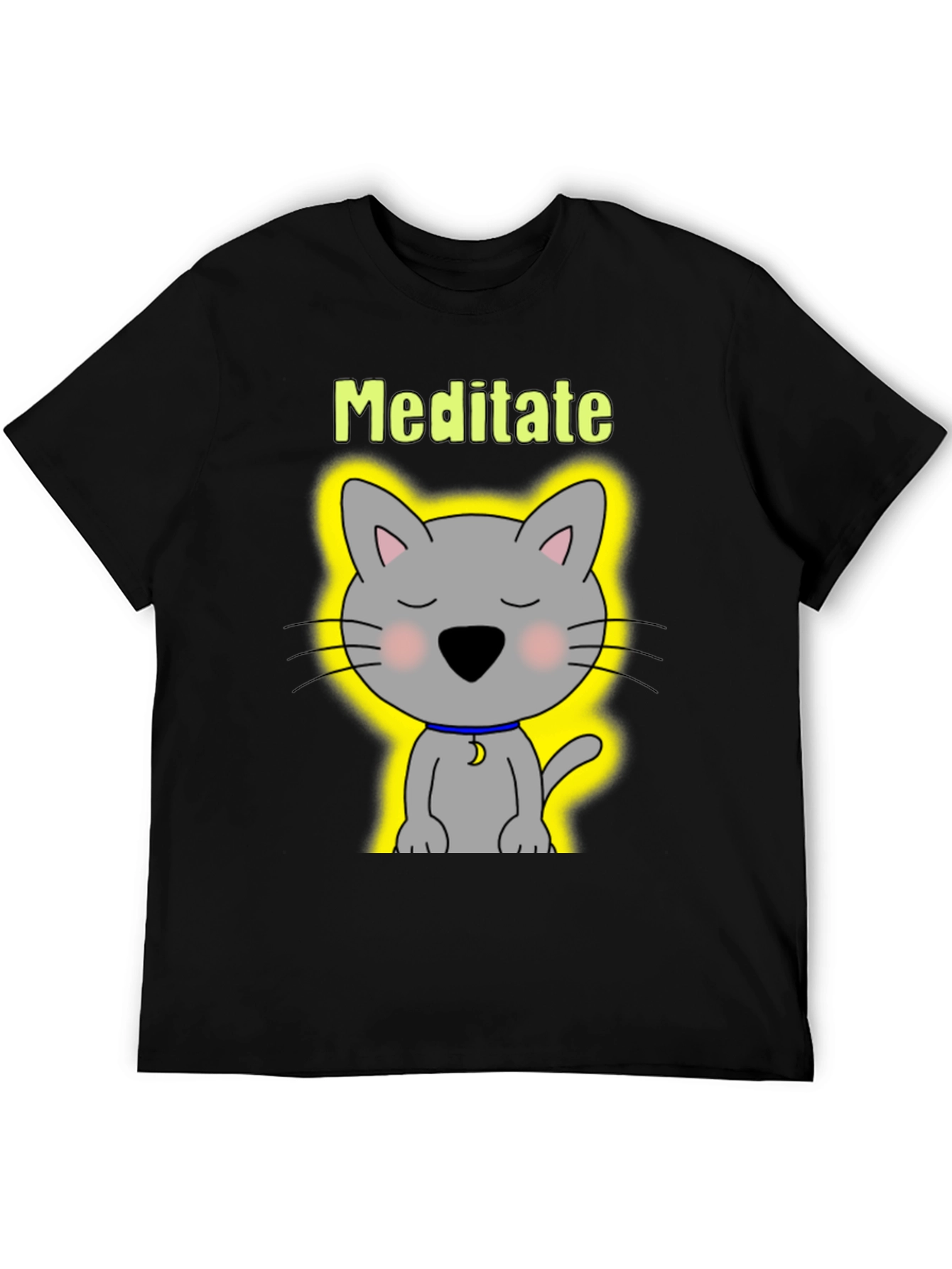 Meditate Cat T-Shirt - Zen Kitten Tee