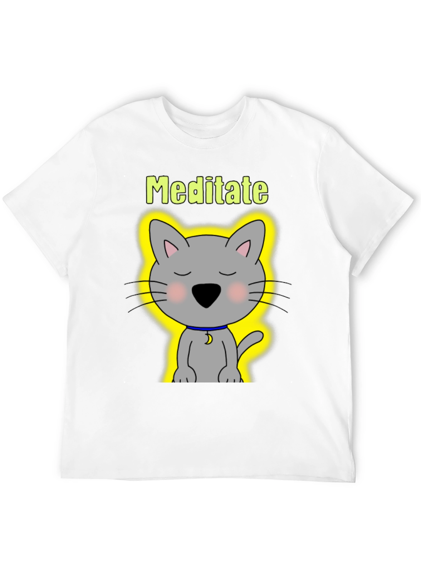 Meditate Cat T-Shirt - Zen Kitten Tee