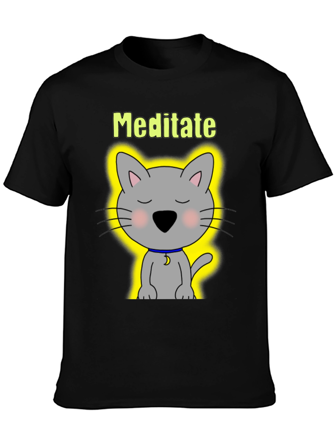 Meditate Cat T-Shirt - Zen Kitten Tee