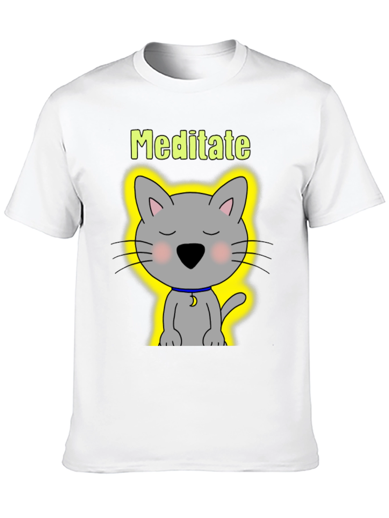 Meditate Cat T-Shirt - Zen Kitten Tee