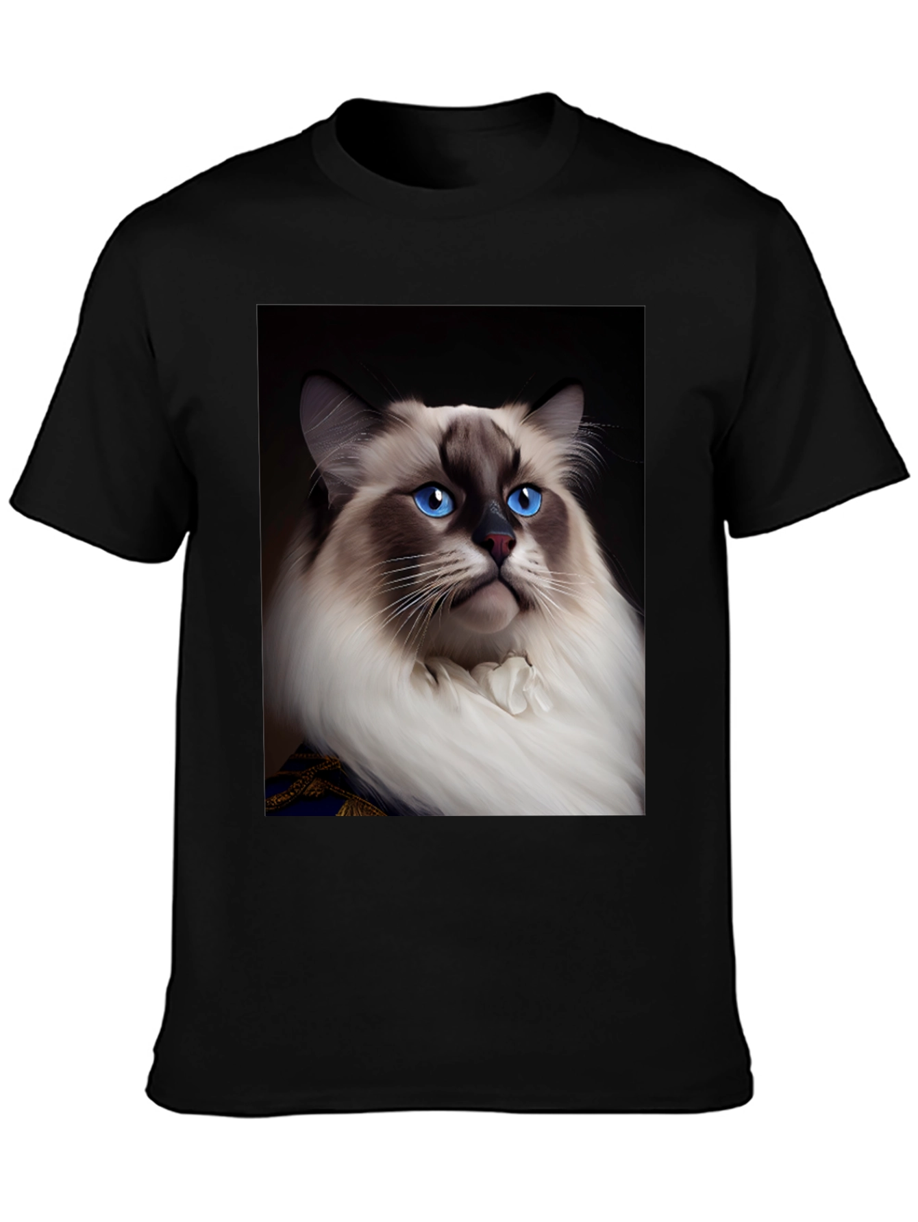 Regal Cat Graphic Tee - Royal Feline Fashion