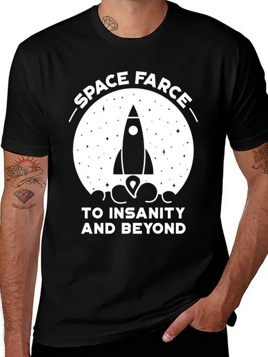 Space Farce Rocket T-Shirt - Insanity & Beyond