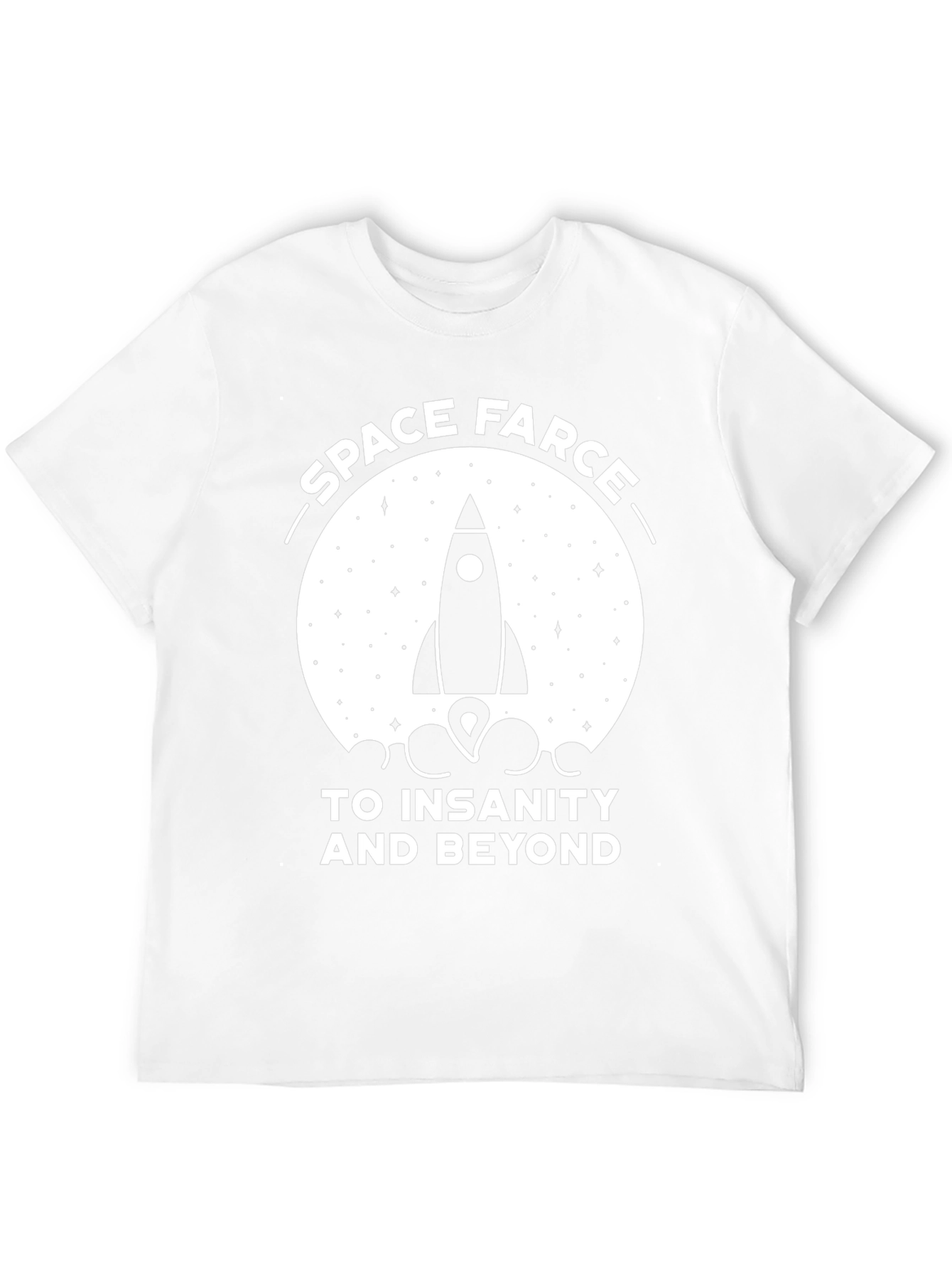 Space Farce Rocket T-Shirt - Insanity & Beyond