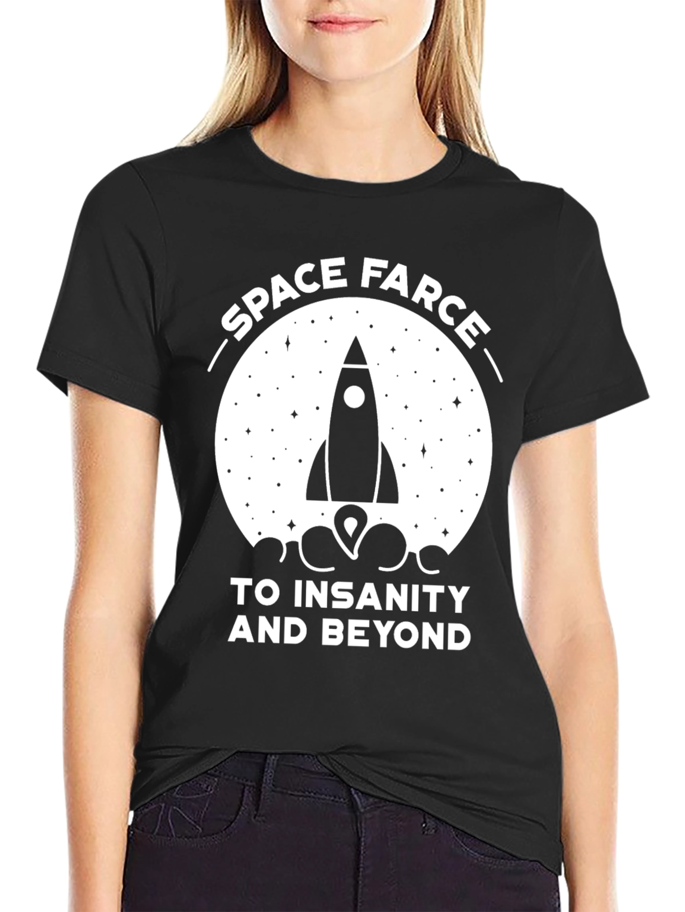 Space Farce Rocket T-Shirt - Insanity & Beyond