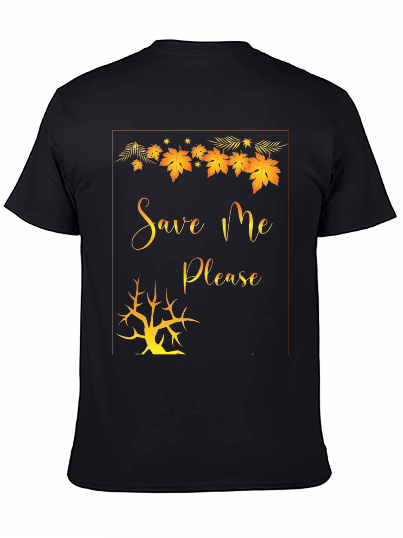 Save Me Please Graphic Tee - Black Cotton T-Shirt