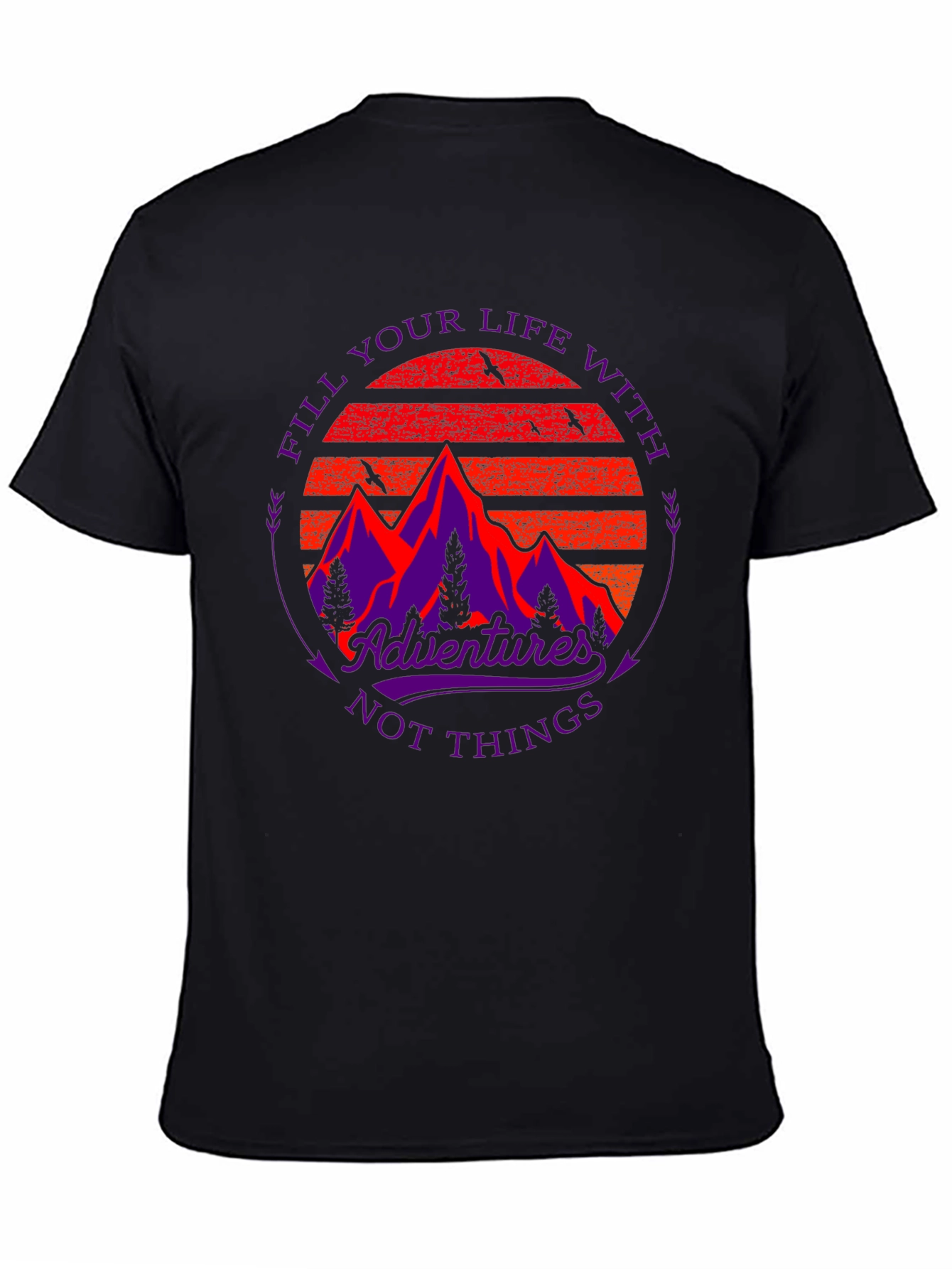 Adventure Graphic Tee - Mountain Sunset Design