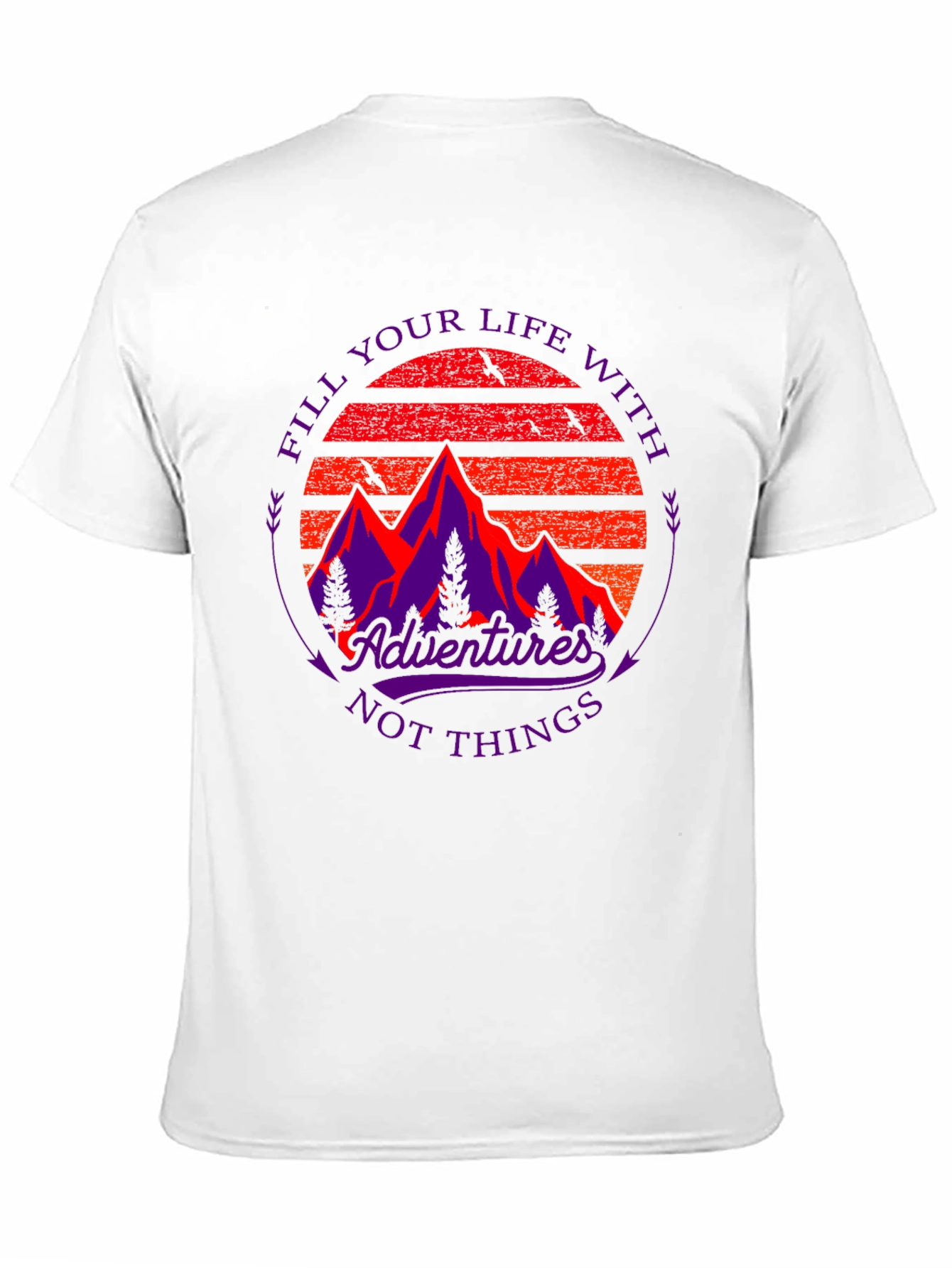 Adventure Graphic Tee - Mountain Sunset Design