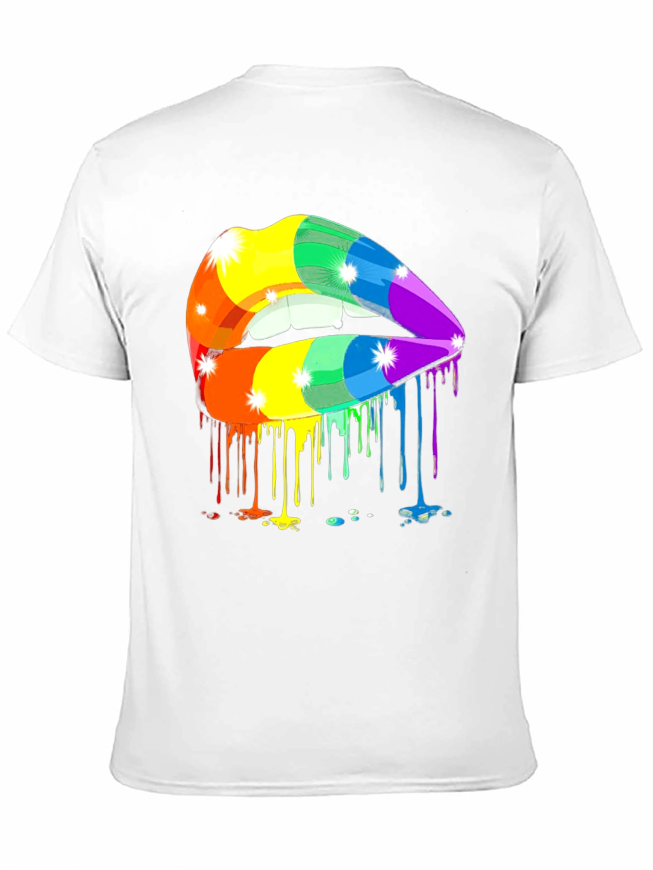 Rainbow Lips Graphic Tee - LGBTQ+ Pride Shirt