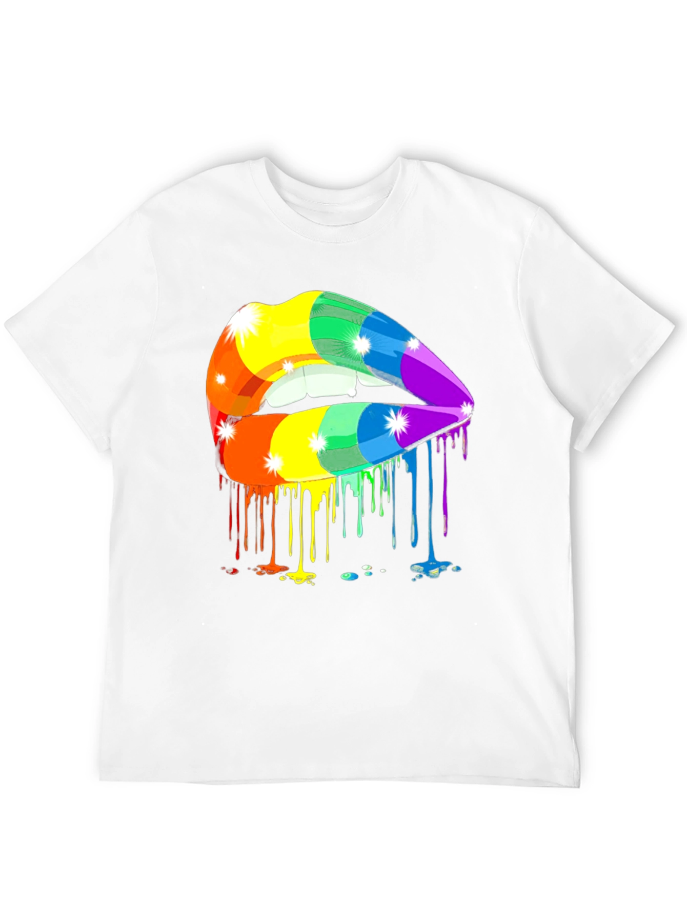 Rainbow Lips Graphic Tee - LGBTQ+ Pride Shirt