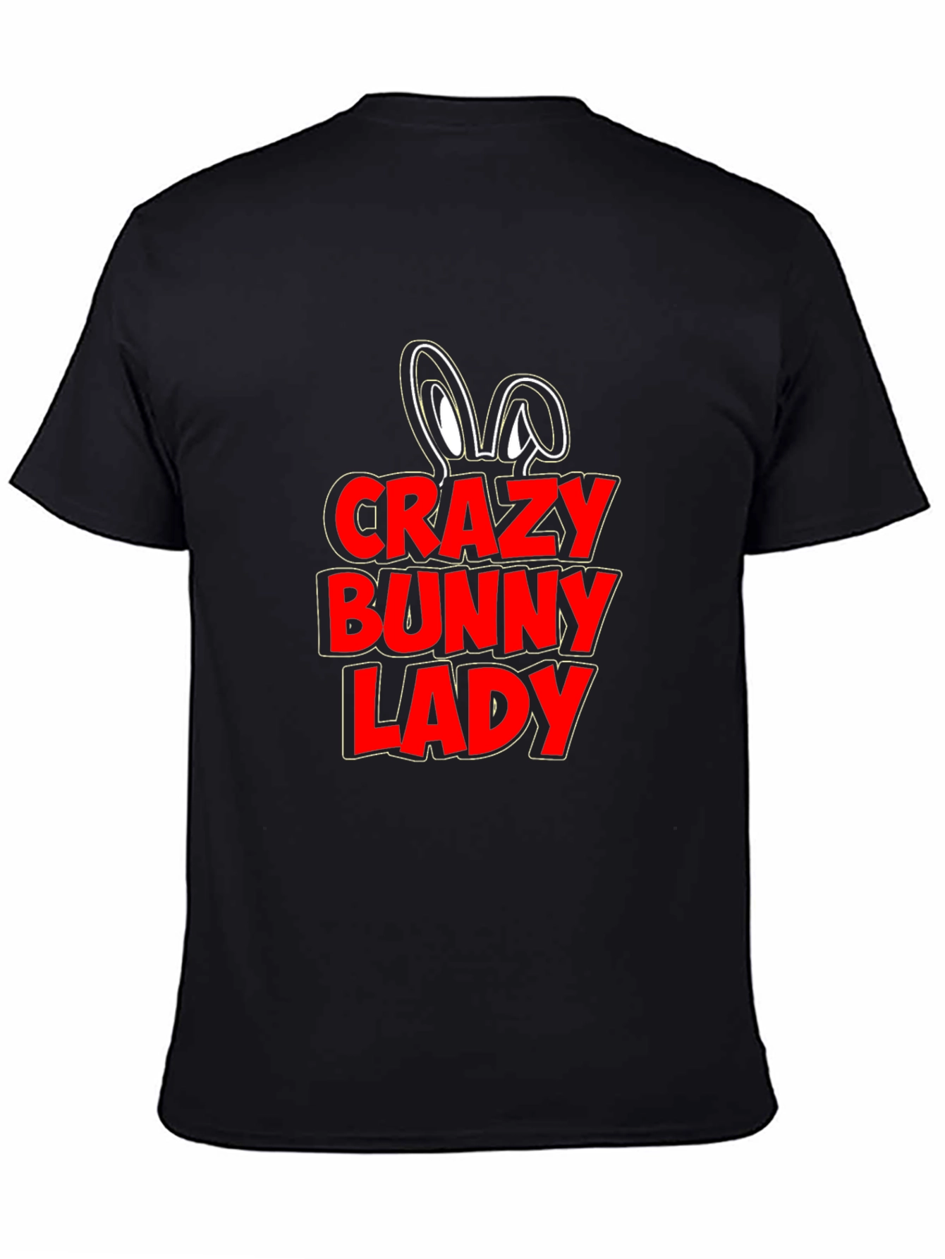 Crazy Bunny Lady T-Shirt - Novelty Graphic Tee