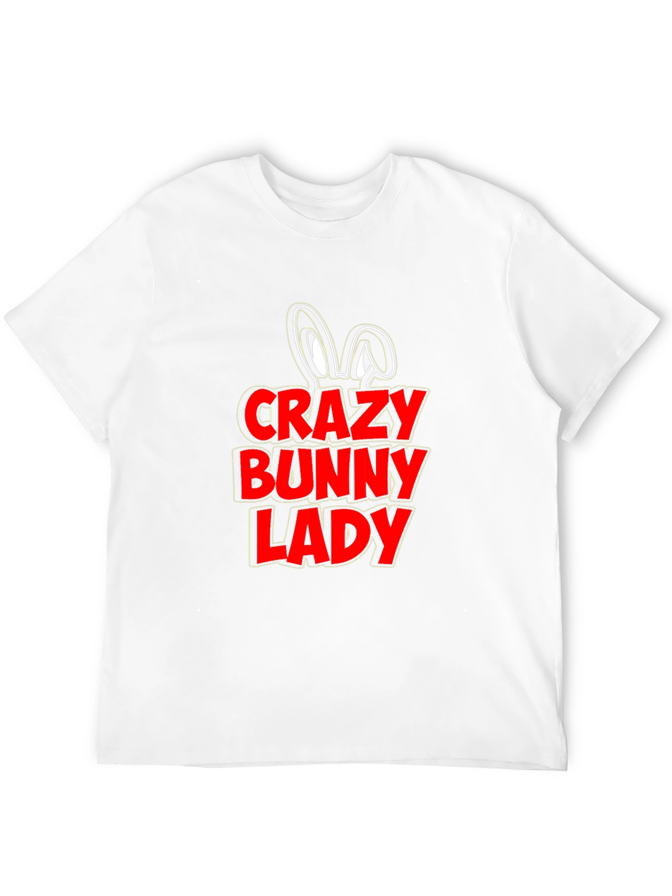Crazy Bunny Lady T-Shirt - Novelty Graphic Tee