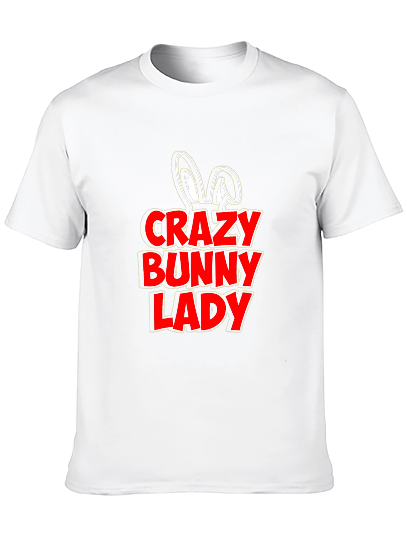 Crazy Bunny Lady T-Shirt - Novelty Graphic Tee