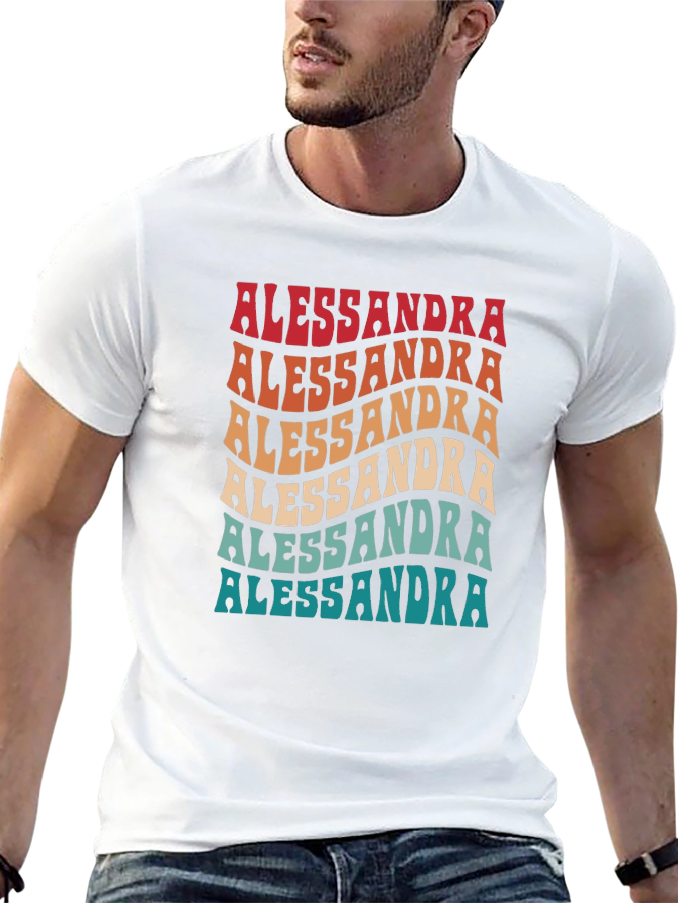 Alessandra Retro Wave Graphic T-Shirt