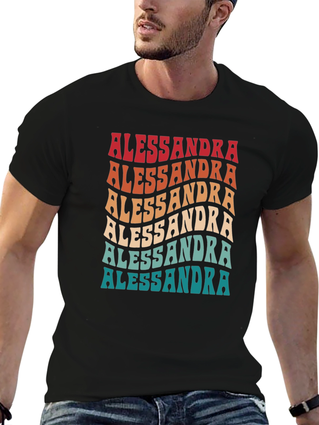 Alessandra Retro Wave Graphic T-Shirt