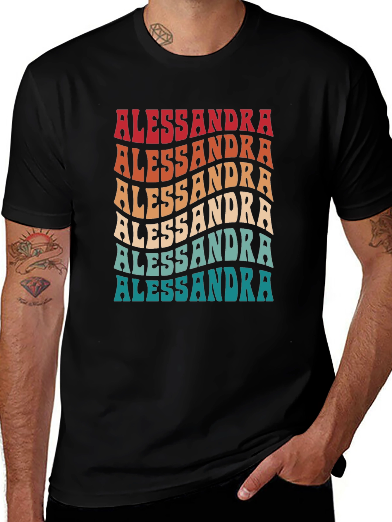 Alessandra Retro Wave Graphic T-Shirt