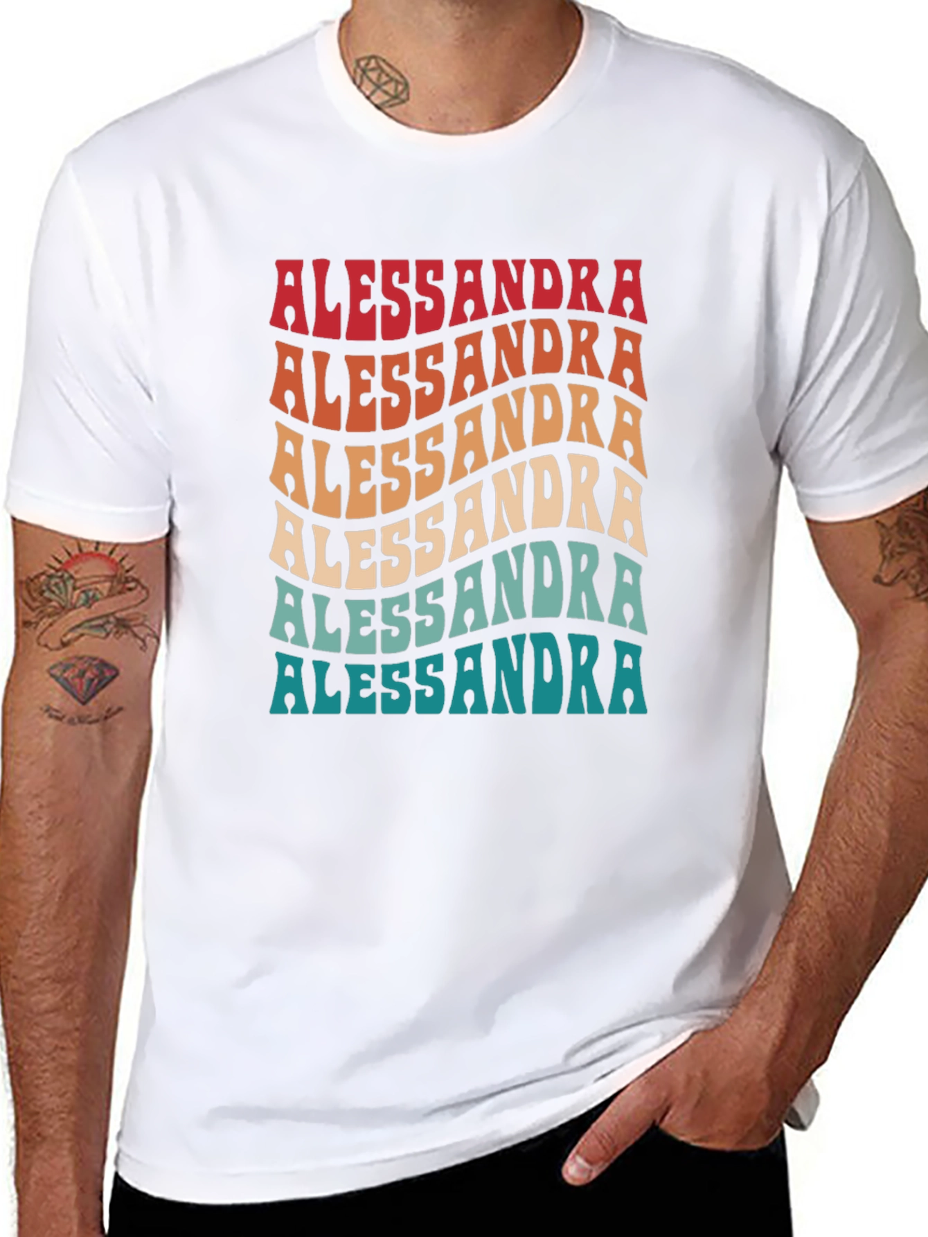 Alessandra Retro Wave Graphic T-Shirt