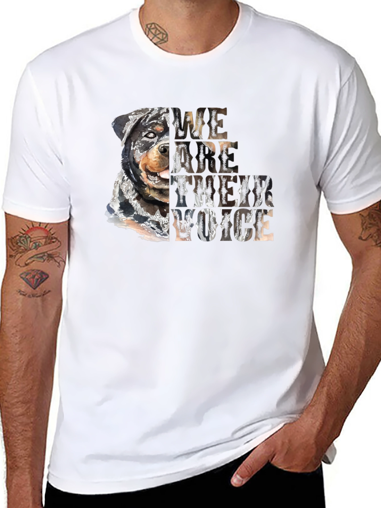 Rottweiler We Are Their Voice Graphic Tee