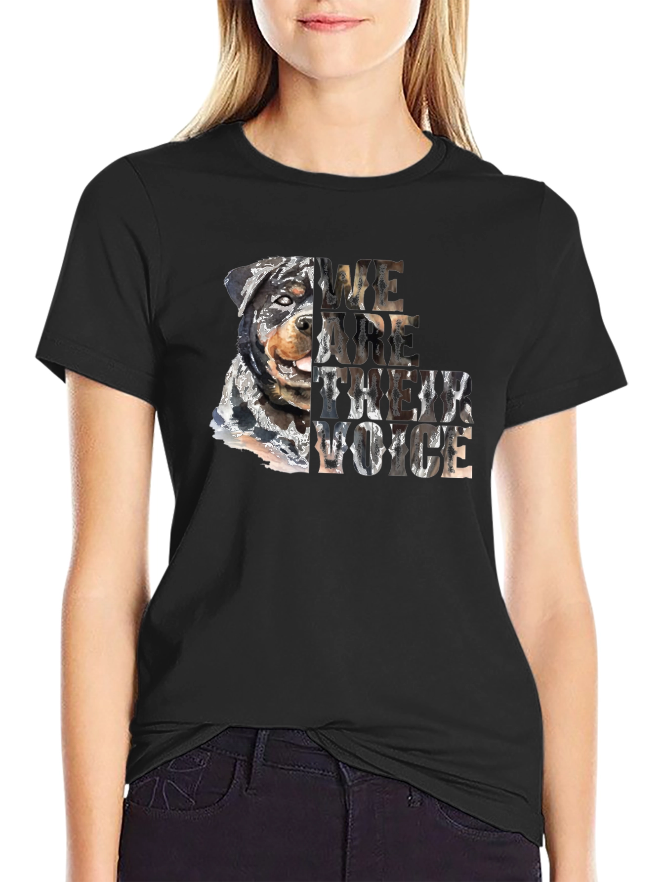Rottweiler We Are Their Voice Graphic Tee
