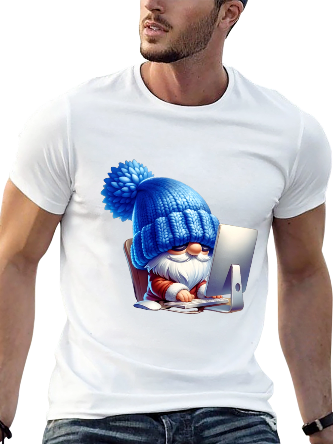 Funny Gnome Black T-Shirt