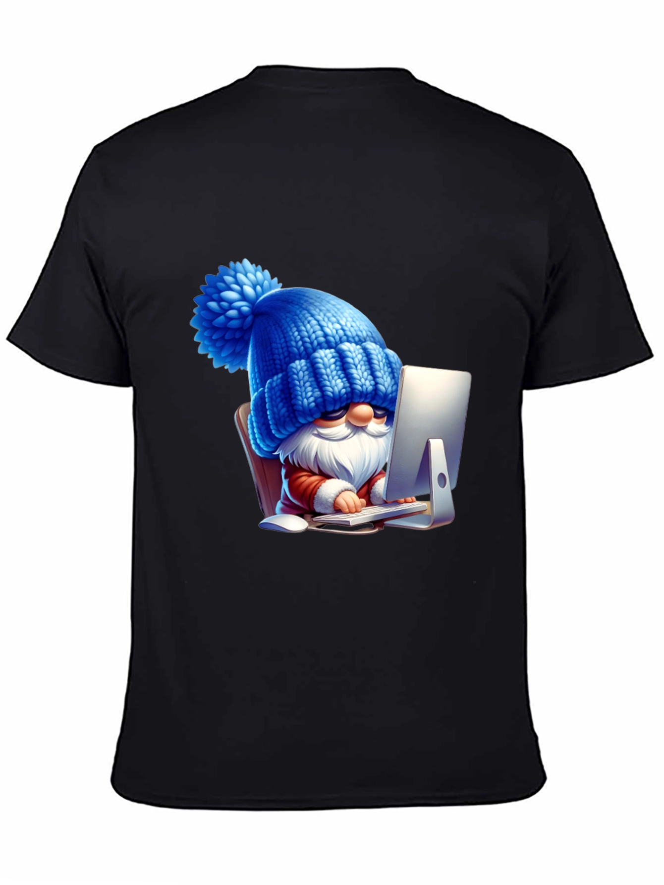 Funny Gnome Black T-Shirt