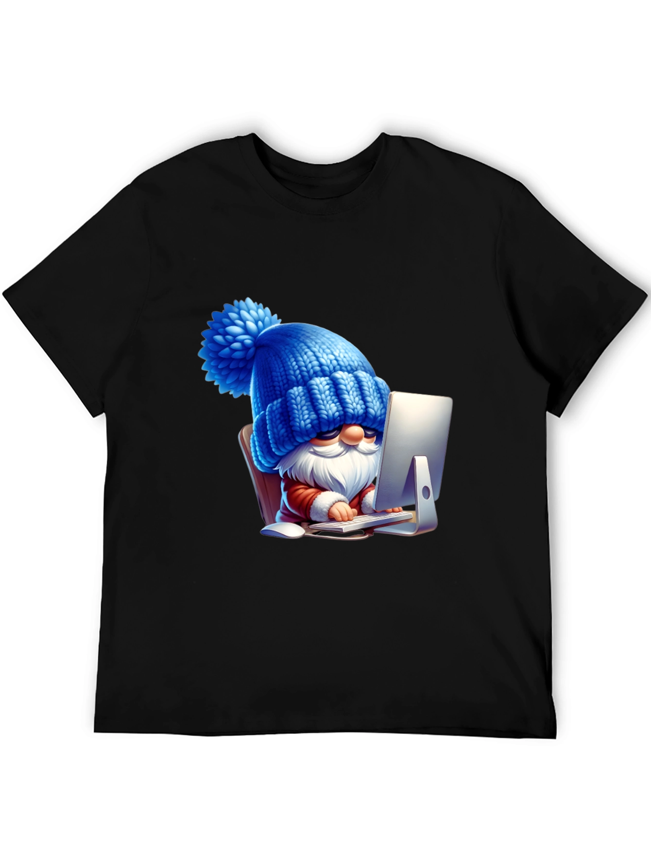Funny Gnome Black T-Shirt