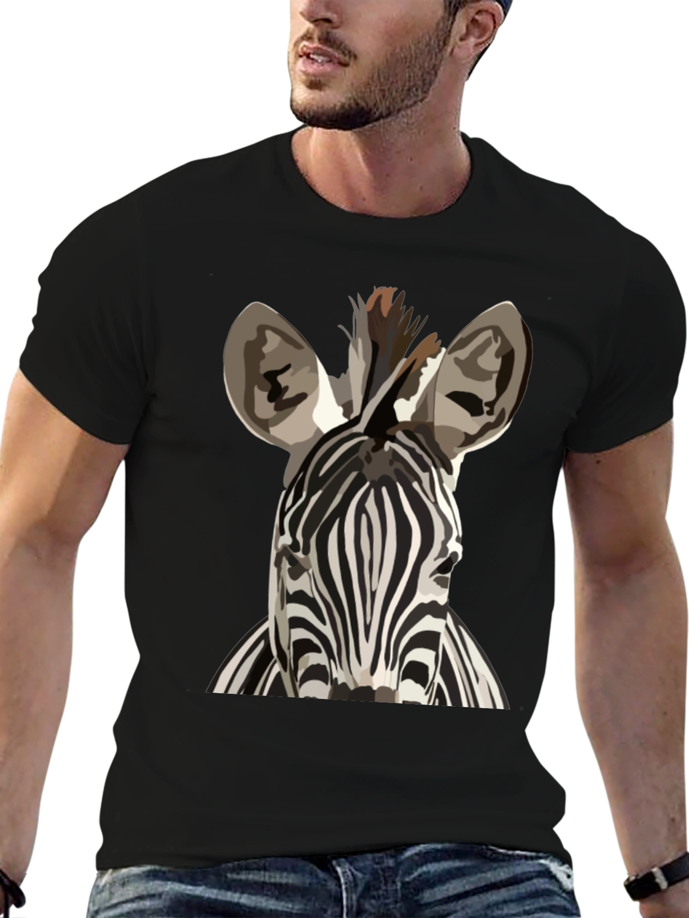 Zebra Graphic Tee - Bold Animal Print T-Shirt