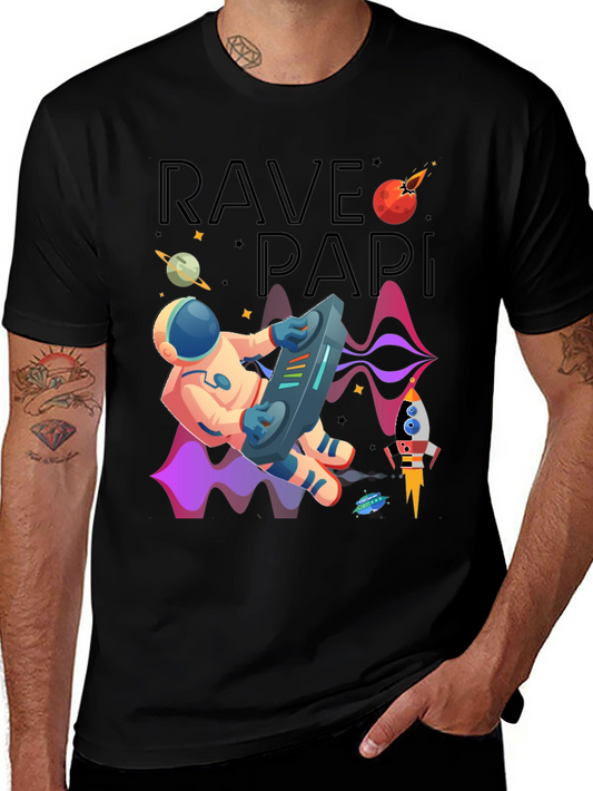 Rave Papi Astronaut Graphic Tee - Space DJ T-Shirt