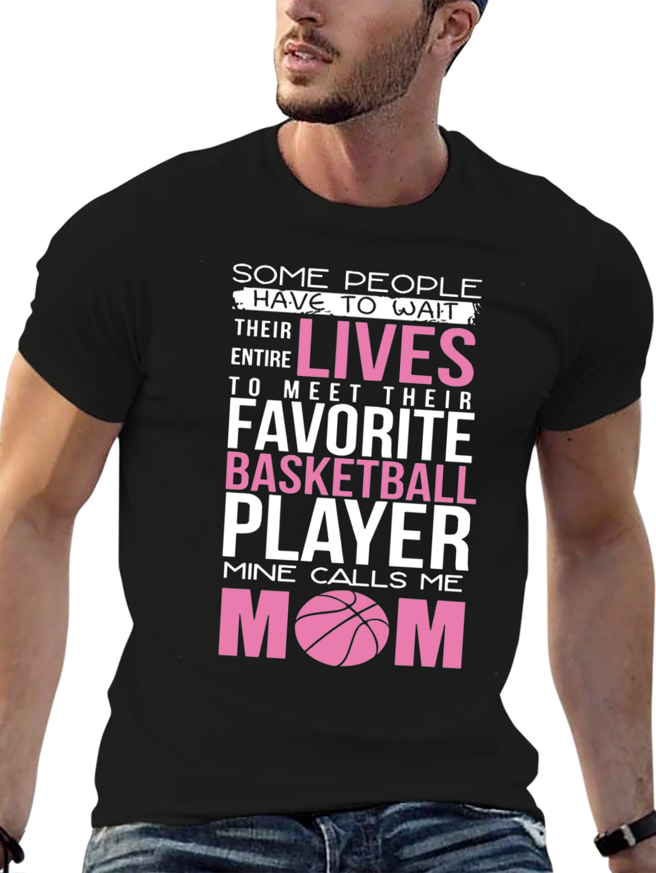 Basketball Mom Graphic T-Shirt - Black
