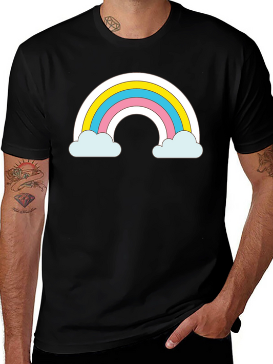Rainbow Cloud T-Shirt - Cute and Trendy Black Tee