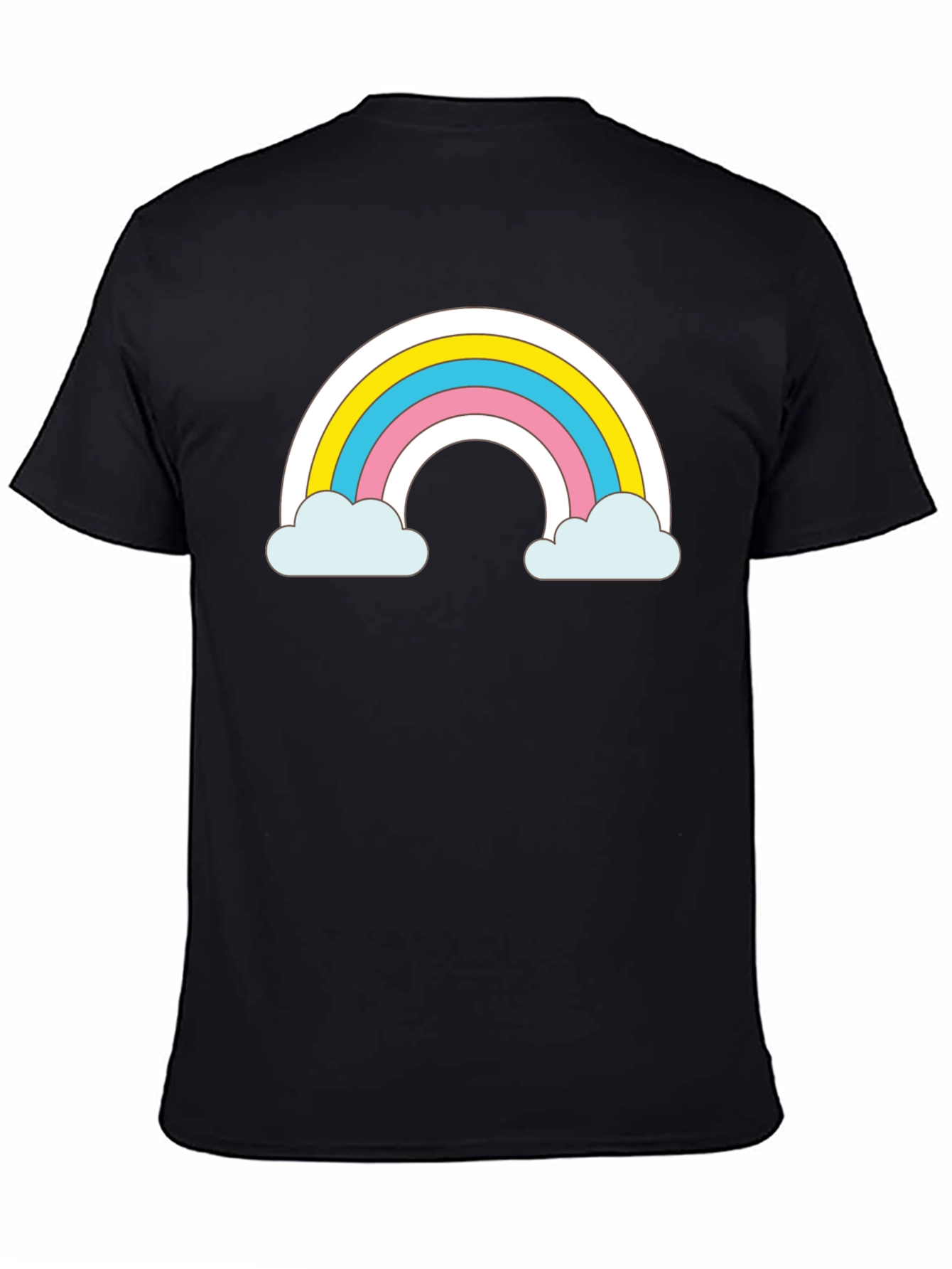 Rainbow Cloud T-Shirt - Cute and Trendy Black Tee