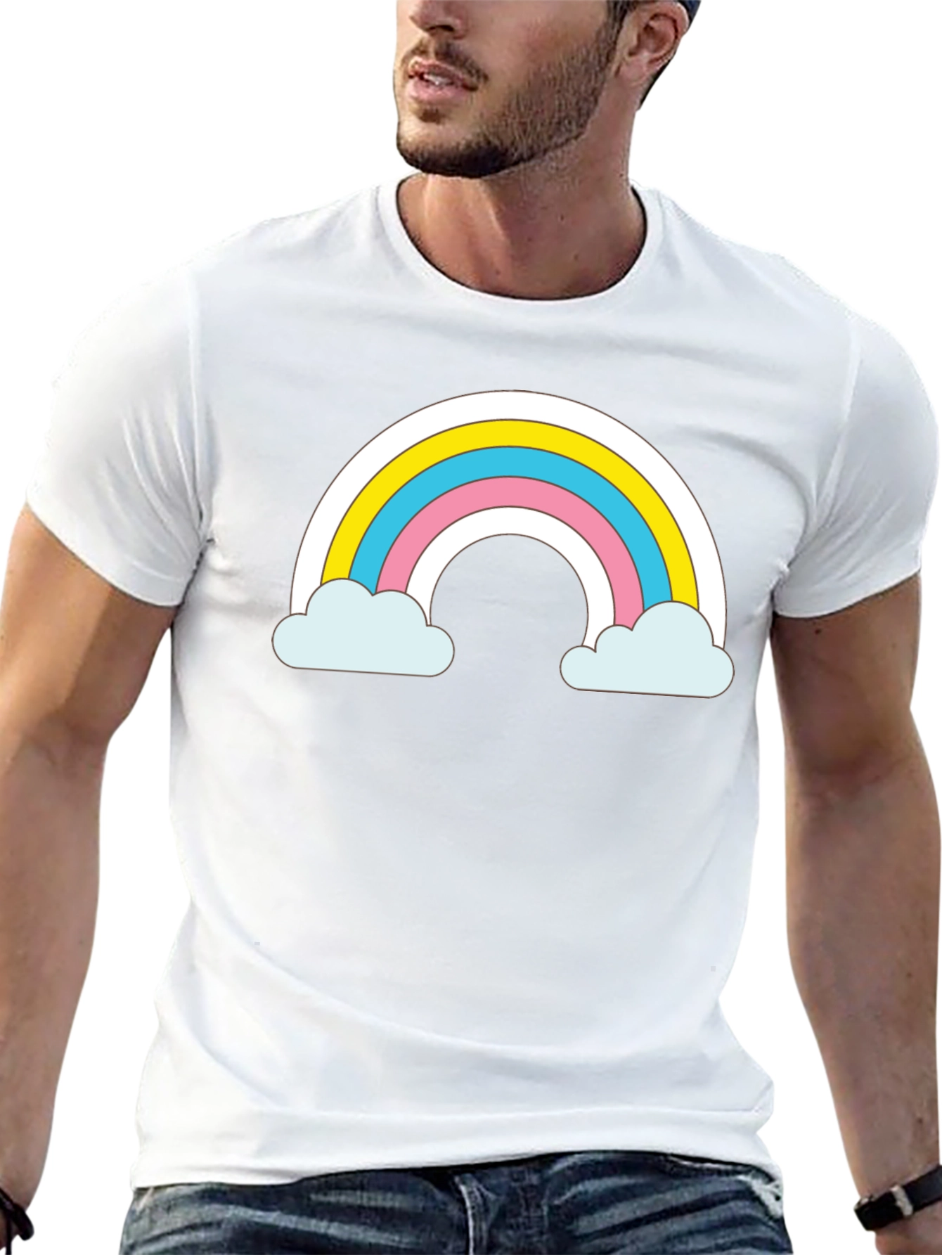 Rainbow Cloud T-Shirt - Cute and Trendy Black Tee