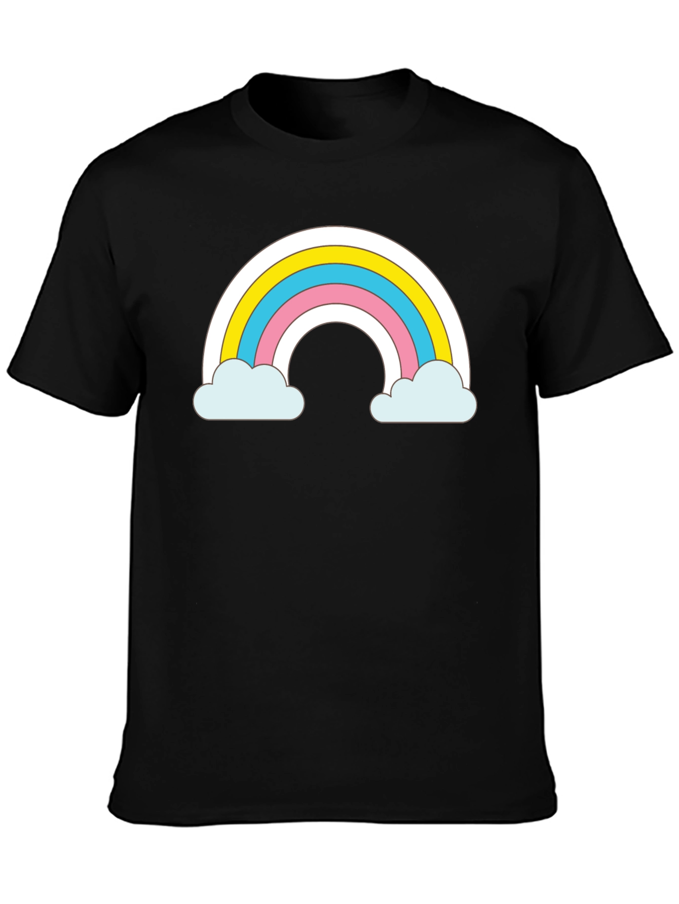 Rainbow Cloud T-Shirt - Cute and Trendy Black Tee