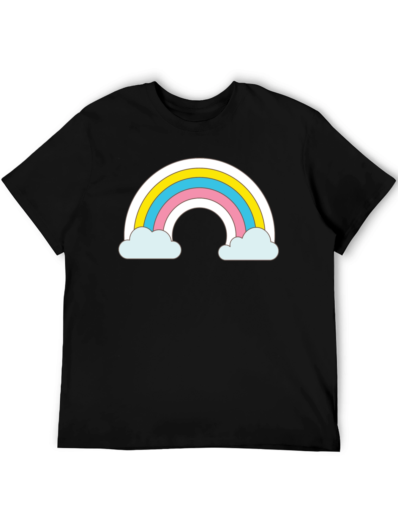 Rainbow Cloud T-Shirt - Cute and Trendy Black Tee