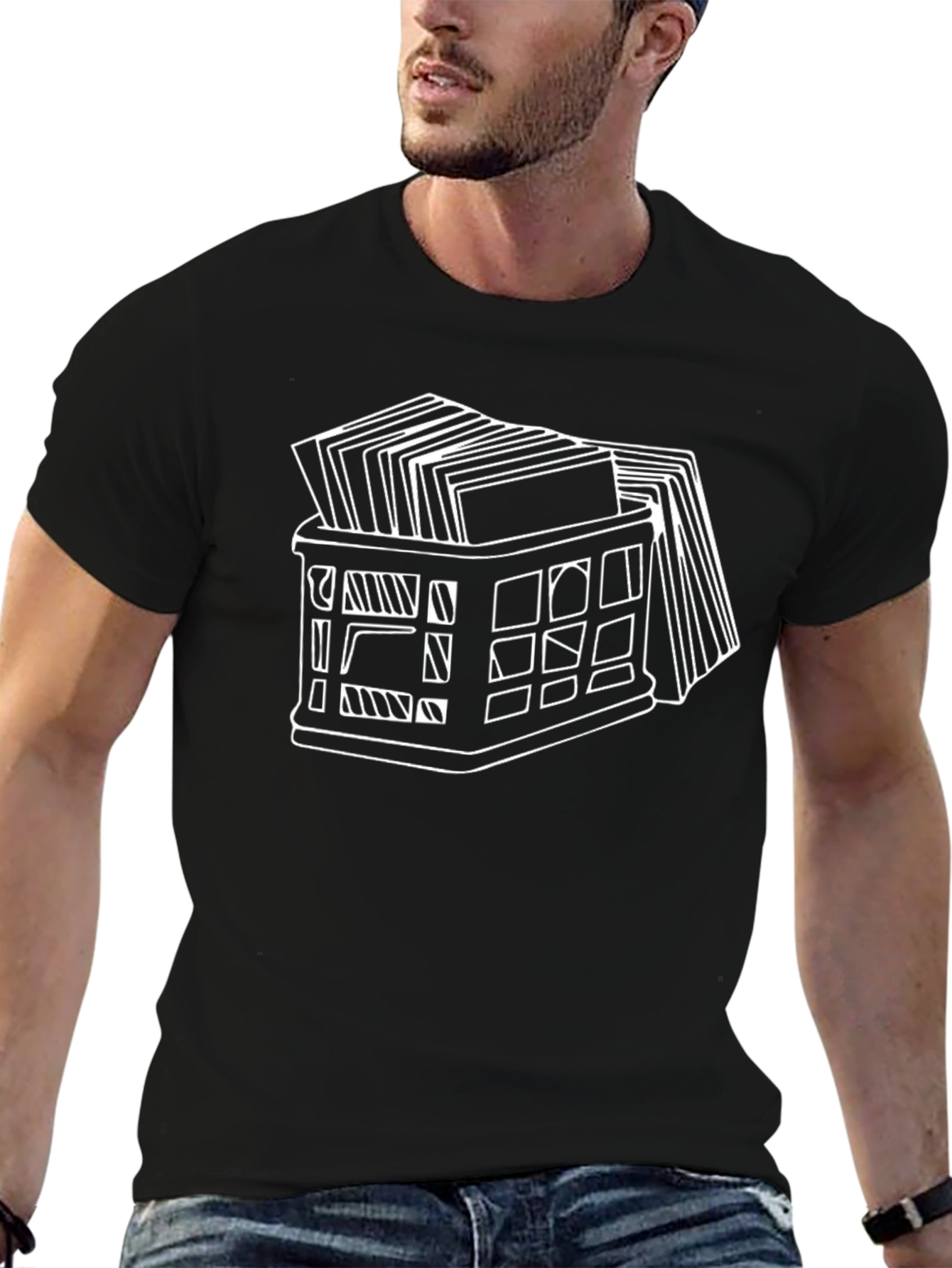 Vinyl Crate Graphic Tee - Music Lover Style