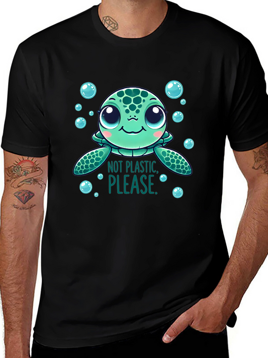Not Plastic Please Turtle Graphic Tee