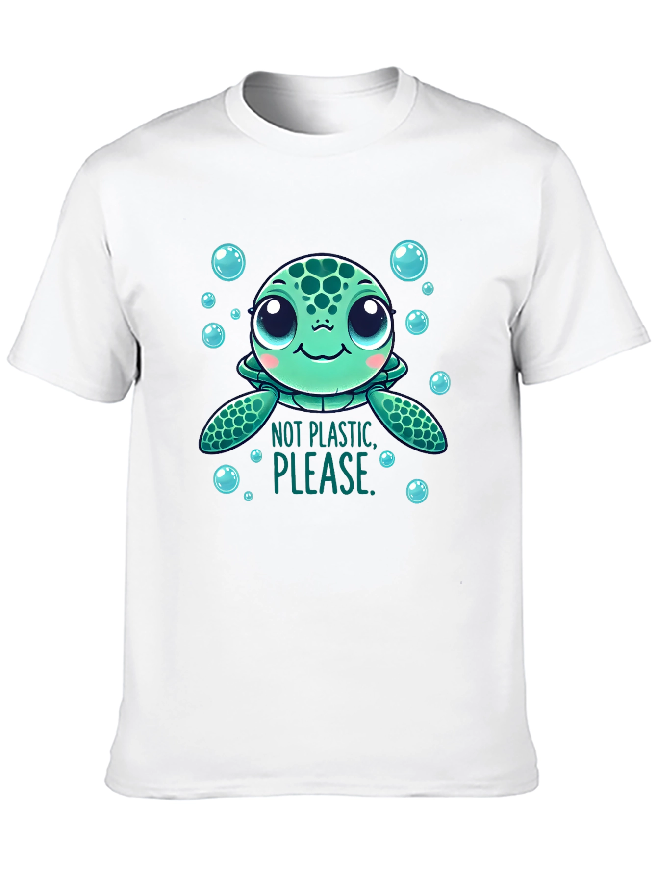 Not Plastic Please Turtle Graphic Tee