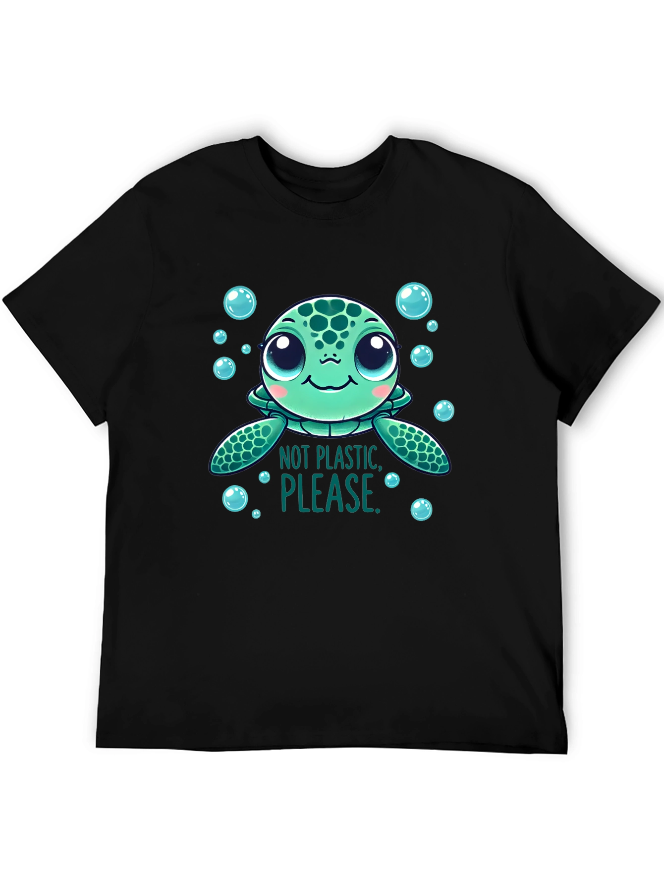 Not Plastic Please Turtle Graphic Tee