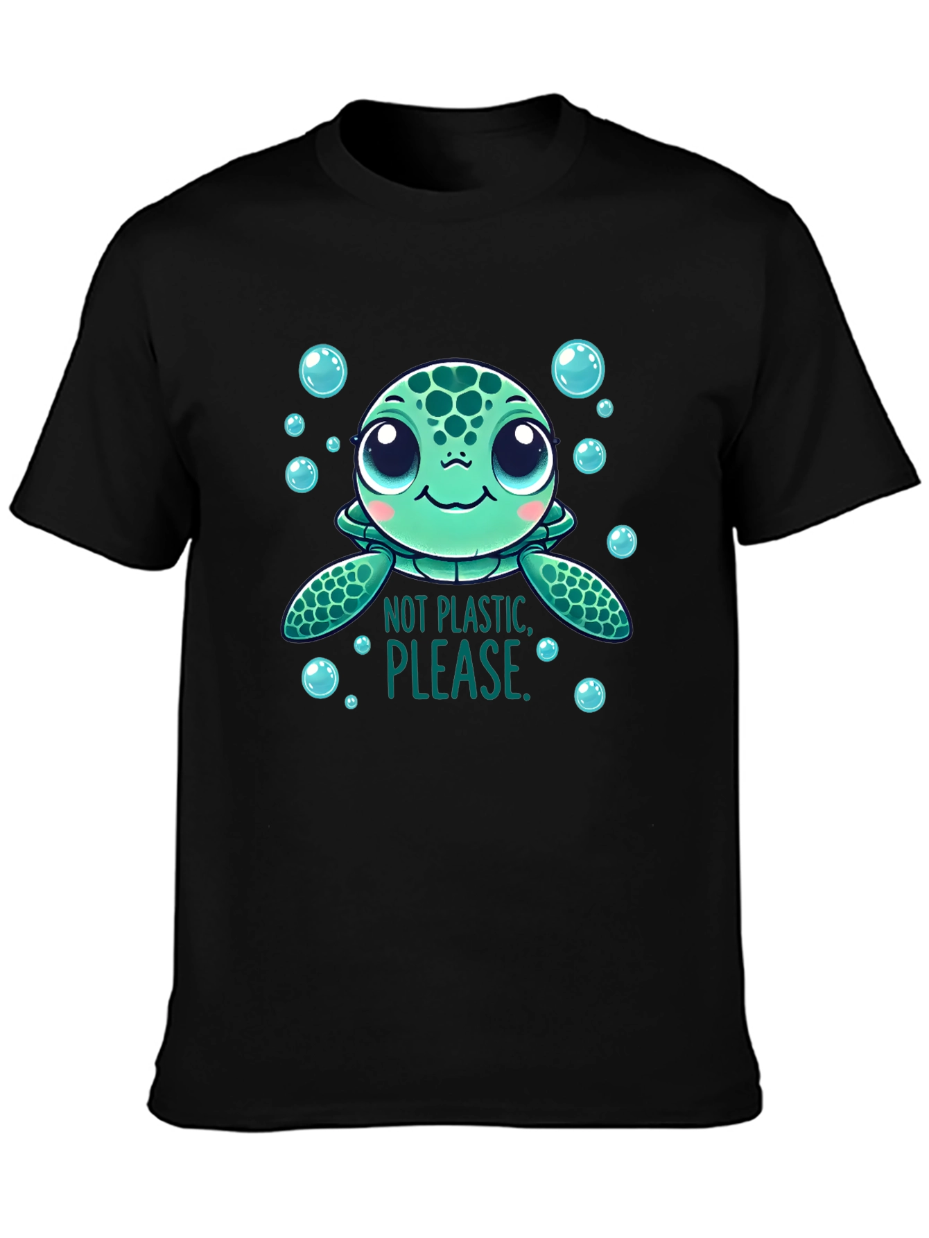 Not Plastic Please Turtle Graphic Tee